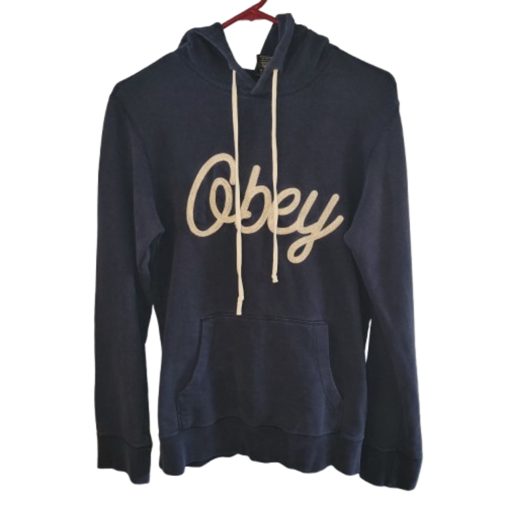 Obey navy signature hoodie